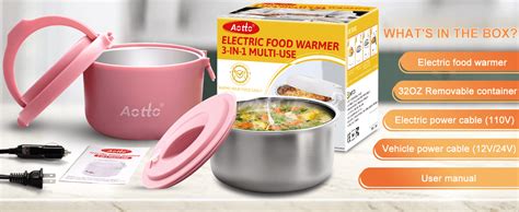 aotto electric lunch box|amazon portable food warmer.